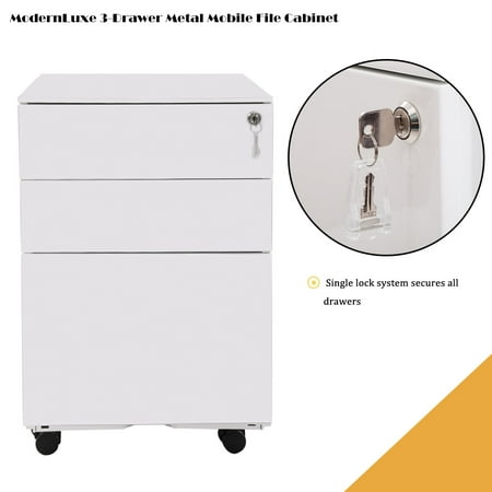 Filing Cabinet With Lock And Key 3 Drawer Locking Rolling File