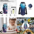 thumbnail image 5 of Yspwyqan Galaxy Floral Sea Turtle Backpack Set With Lunch Box Pencil Case Girls, 4Pcs Kids Backpack Set for School, Lightweight Fits 14" Laptop Trendy Daypack for High School Travel, 5 of 7