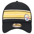 thumbnail image 2 of Men's New Era  Black Pittsburgh Steelers Stripes 39THIRTY Flex Hat, 2 of 5