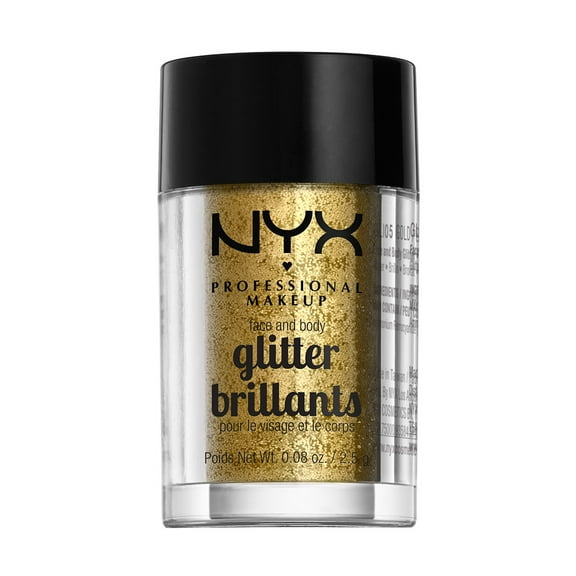 NYX Professional Makeup Face & Body Glitter, Gold