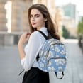 thumbnail image 6 of White Flowers Daisy in Blue Travel Laptop Backpack Casual Daypack Lightweight Bookbag Compartment for Business, 6 of 7