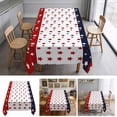 thumbnail image 1 of Aufmer Fashion Lace Style Festival Table Cloth Unique Printed Pattern Design Easy Clean Feature For Various Independence Day Theme Activity Arrangement, 1 of 5