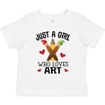thumbnail image 3 of Inktastic Artist Just A Girl Who Loves Art Girls Toddler T-Shirt, 3 of 5