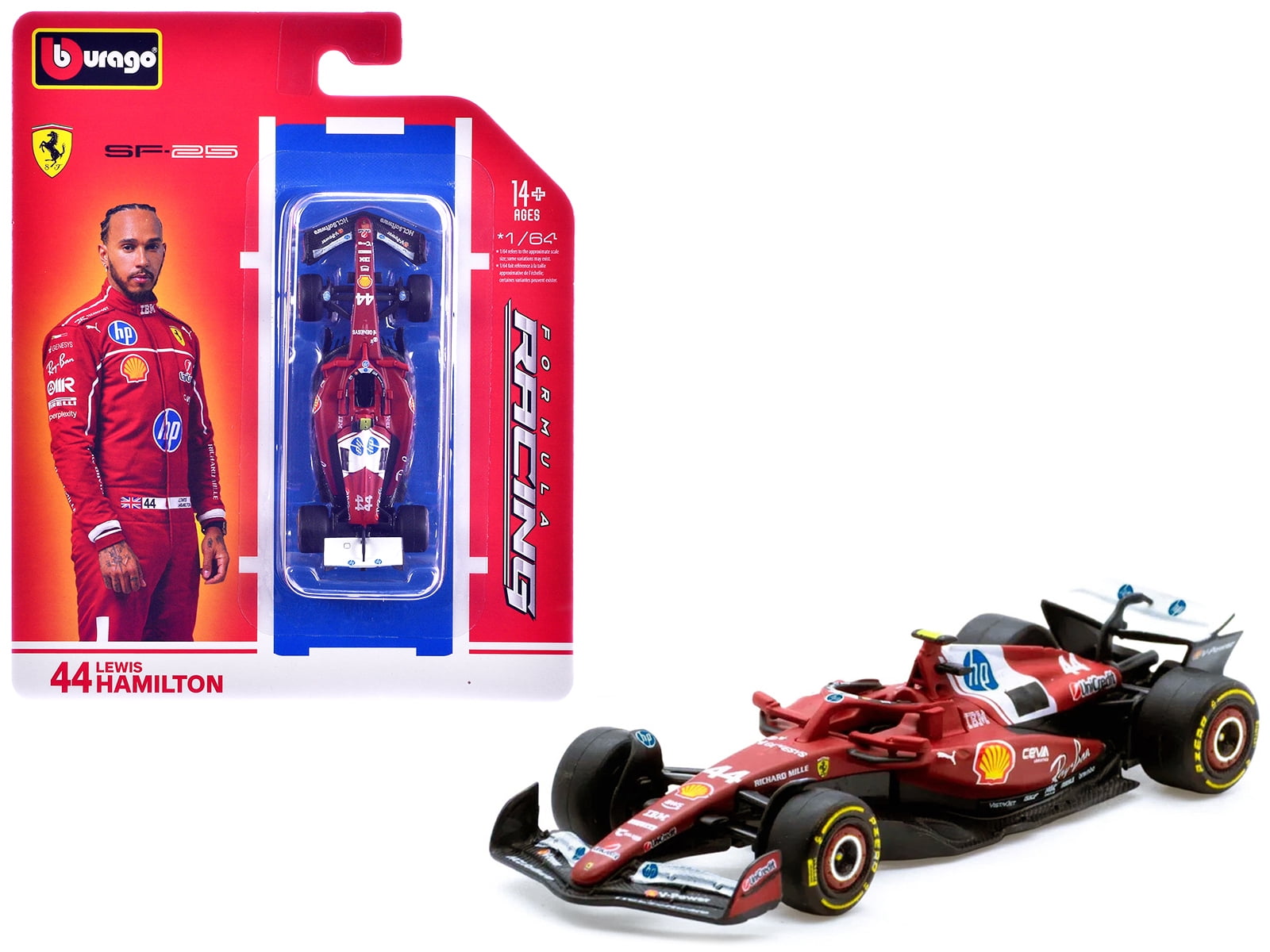 Bburago Ferrari F1-75 #16 Collector Toy, 1/43 Diecast Model Car
