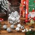 thumbnail image 5 of Taotanxi Christmas Balls Ornaments，24pcs 1.5" Pre-Strung Xmas Tree Decorations，Holiday Hanging Balls-3 Style Shatterproof Birthday Halloween Holiday Wedding Christmas Ornaments(Silver), 5 of 8