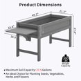 thumbnail image 2 of USYOLUR Outdoor HDPE Raised Garden Bed, 49x21x27in Weatherproof Planter Box with Legs, Raised Planter Beds for Garden, Patio, Deck, Balcony (Gray), 2 of 9