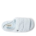thumbnail image 4 of Dearfoams Luna - Pantuflas de piel sintética con correa elástica para mujer, bluewash, X-Large, 4 of 11