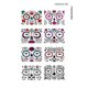 thumbnail image 4 of 8 Uds pegatina de tatuaje facial Día de los muertos accesorios de maquillaje de broma de mascarada de Halloween Ygjytge Para estrenar, 4 of 8