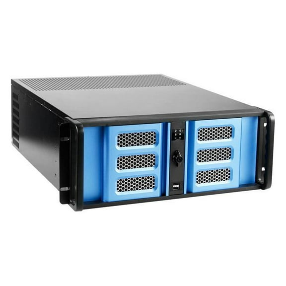 iStarUSA D-414SE Black Steel 4U Rackmount Compact Stylish 14-Slot Chassis 4 External 5.25" Drive Bays
