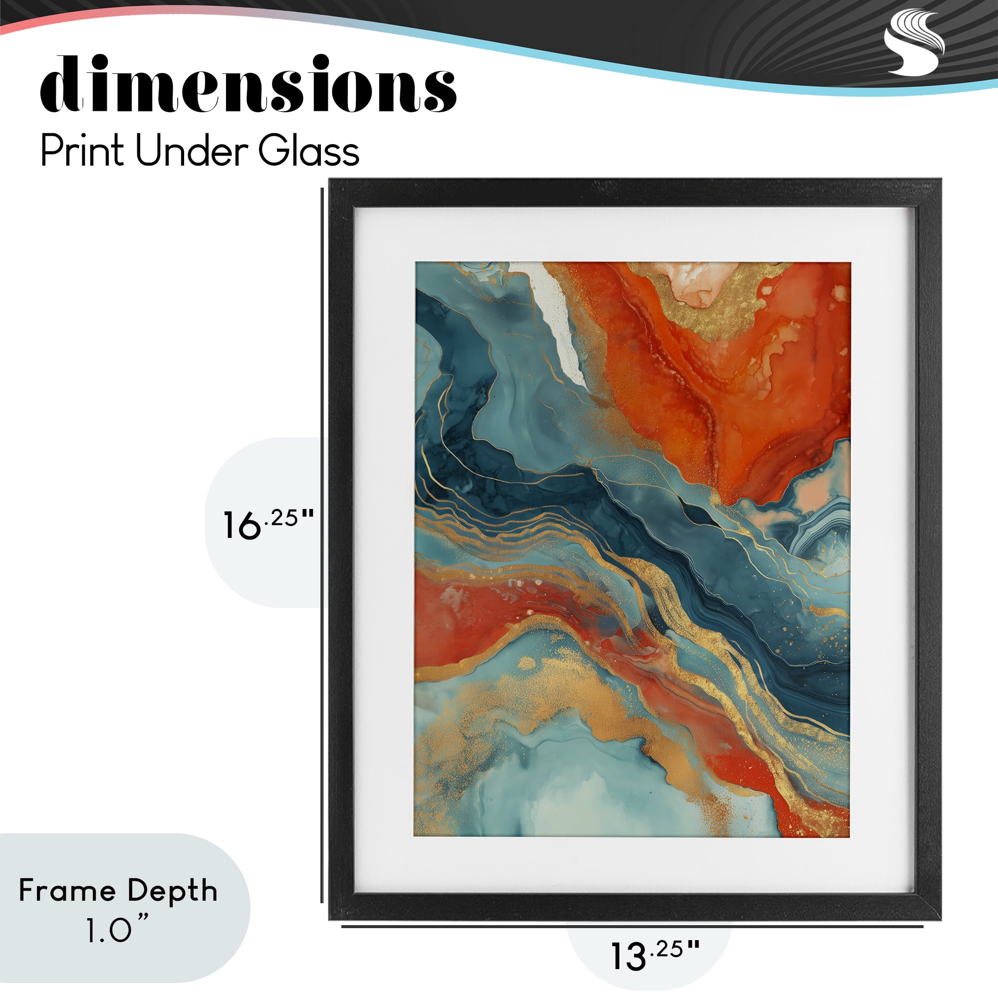 Stupell Industries Vibrant Fusion Movement Black Framed Print Under Glass, design by Svetlana Aleynikova