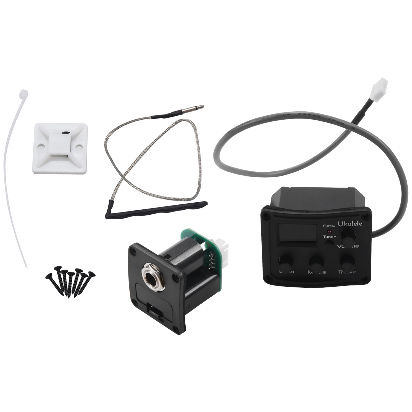 Ukelele Uke Piezo Pickup Preamp 3Band EQ Equalizer Tuner System with