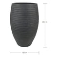 thumbnail image 3 of Ecobo 23.6 inches Eco-Friendly Round Pot Planter Ravina Indoor/Outdoor use, Durable, Versatile & Lightweight, Designed by Brazilian Artisans, Contemporary All-Weather Design –Black, 3 of 4