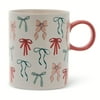 Thyme & Table 15.2 fl oz Pink Bows Stoneware Mug