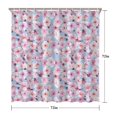 thumbnail image 5 of Pioneer Flower Floral Print Pattern Shower Curtain 72"x72" ,Bathroom Decorative Shower Curtains Set with 12 Hooks,Modern Waterproof Washable Shower Curtain, 5 of 6