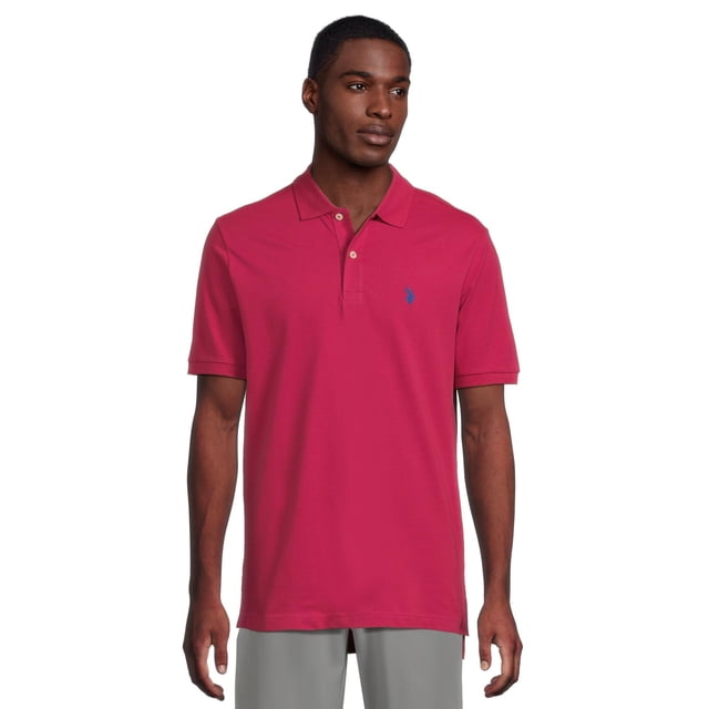 Polo Piqué de Algodón Sólido para Hombre U.S. Polo Assn. New England Berry XL