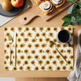 thumbnail image 2 of Sunflowers Fall Placemats Set of 12, Thanksgiving Botanical Floral Watercolor Placemats for Dining Table, Place Mats for Kitchen Tabletop, Waterproof Wipeable Dining Table Mats Set, 2 of 9