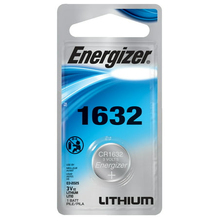 Energizer Lithium Button Cell Battery, CR1632 3V,