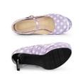 thumbnail image 4 of BLISSFUL STEP Women's Shoe Polka Dots Mary Janes Stiletto Heels Platform Ankle Strap Close Toe  Pumps Purple 8.5, 4 of 7