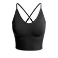 thumbnail image 3 of Made by Olivia Women's 2-Pack Seamless Padded Workout Sports Bra Cami Cropped Yoga Tank Top with Adjustable Straps, 3 of 7