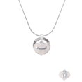 thumbnail image 2 of Delight Jewelry Precious White Heart with Baby Feet Hero Ring Charm Necklace, 18", 2 of 4