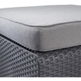 thumbnail image 2 of Keter 238231 Salta Graphite Plastic Outdoor Ottoman with Sunbrella Gary Cushion, 2 of 8