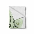 thumbnail image 2 of Animal Soft Flannel Fleece Throw Blanket, Little Birds Owl Worm and Sparrow and Flowers with Thank You Words Artwork Print, Cozy Plush for Indoor and Outdoor Use, 50" x 70", Green, by Ambesonne, 2 of 6