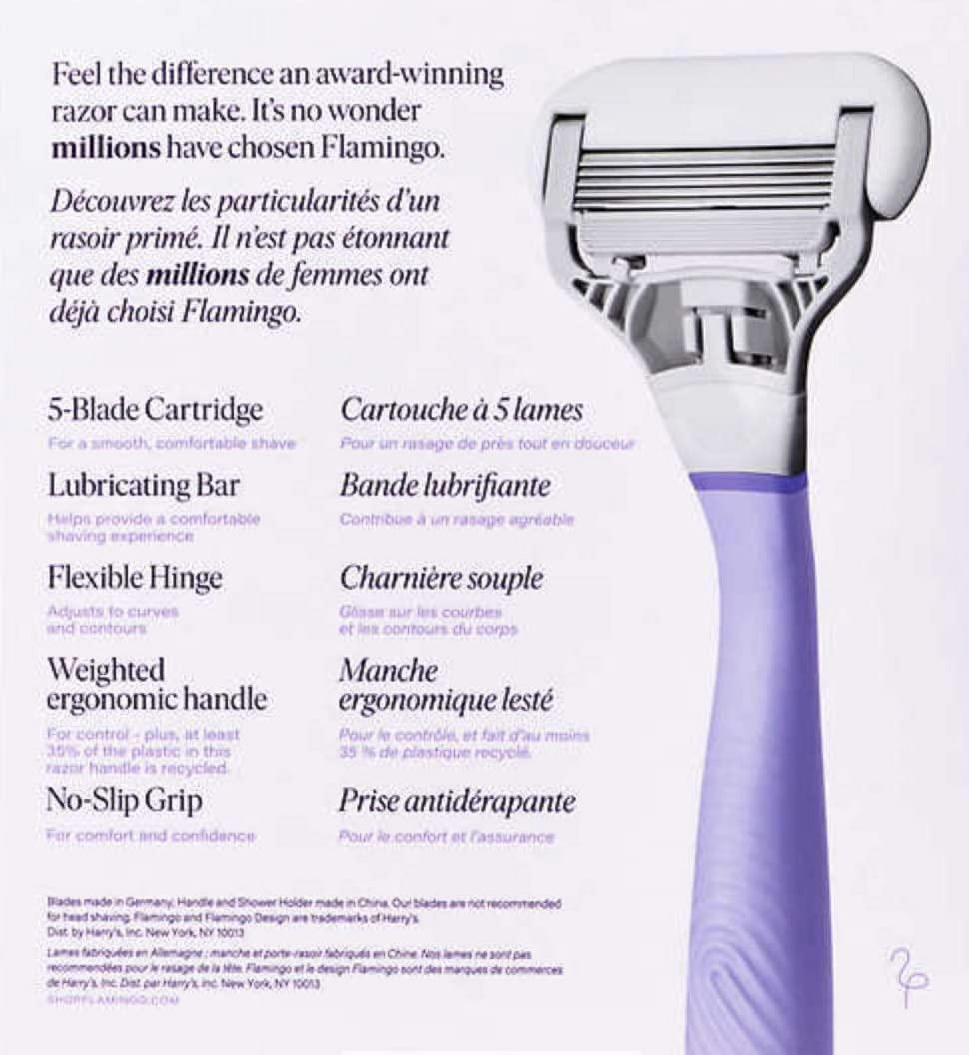 FLAMINGO Women's Razor 5-Blade Refills - Razors for Women - 6ct