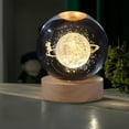 thumbnail image 4 of Lámpara de Noche LED con Forma de Bola de Galaxia Grabada en 3D, Esfera de Cristal Estrellado con Base de Madera, Decoración para el Hogar, Regalo para Mujeres y Niñas., 4 of 6