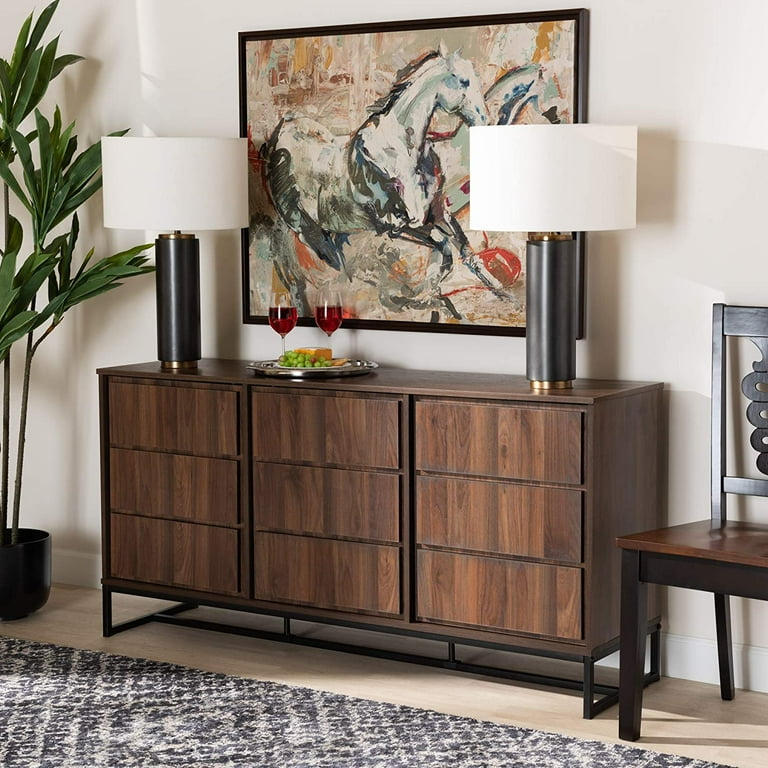 Baxton Studio Neil Modern and Contemporary Walnut Brown Finished