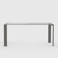 thumbnail image 3 of 66.9" Modern Clear Glass Dining Table for 6–8 People, Clear Rectangle Tempered Glass Top with Metal Legs, Minimalist Kitchen & Dining Room Table, 3 of 6