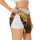 thumbnail image 1 of Balery Pastoral Sunflower Corgi Pantalones cortos deportivos para mujer con forro y dos bolsillos, elásticos, para entrenamiento, gimnasio, yoga-XX-Large, 1 of 7