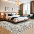 thumbnail image 6 of GlowSol 5' x 7' Vintage Boho Print Area Rugs Soft Oriental Washable Rug Low Pile Non-Shedding Rug, Brown, 6 of 6