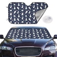 thumbnail image 2 of Haiem Rabbit And Flower Car Windshield Sun Shade - Blocks UV Rays Sun Visor Protector, Sunshade to Keep Your Vehicle Cool, Universal Fit SUV Van Sedan-, 2 of 7