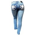 thumbnail image 5 of Jack David Women's Plus Size Stretch Acid Wash Premium Blue Denim Jeans Skinny Pants 35057B, 5 of 5
