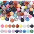 thumbnail image 2 of 85pcs 20mm Rhinestone Beads - 17 Colors Acrylic Round Disco Ball Sparkly Diamond Large Bubblegum Beads for Garland Jewelry Bracelet Pen Bag Chain Making, 2 of 6