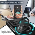 thumbnail image 4 of Decase Case for Samsung Galaxy Z Fold 6, Shockproof Magnetic 360° Rotating Kickstand Phone Case, Wireless Charging Supported,Black, 4 of 10
