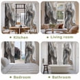 thumbnail image 6 of Black Marble Kitchen Curtains, Retro Chic Abstract Mottled Texture Art Light Filtering Window Curtain Panels, 2Pcs Rod Pocket Window Treatments Set for Living Room Bathroom Bedroom 52x72 Inches, 6 of 9
