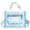 Light Blue, variant on XXXFLOWER Clear Tote Bag for Women - PVC The Tote Bag Crossbody Bags Zipper Closure for Stadium, Travel, Beach(Black)