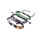 thumbnail image 5 of Granjero Gordo Pulsera de cuentas hecha a mano, pulsera de cristal de piedra natural de colores rectangular tejida a mano, rojo, 5 of 5
