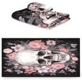 thumbnail image 2 of Coolnut 3 Piece Bath Towels Set, Super Soft Absorbent Flowers Skull Towels for Bathroom Gym Spa Hotel Decor Wash cloth, 2 of 7