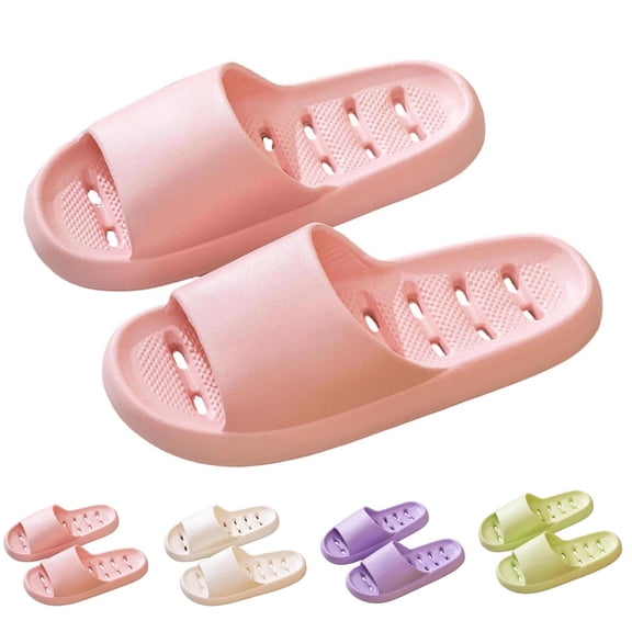 GERsome House Slippers for Women and Men Open Toe Quick Drying Shower Shoes Non Slip Summer Beach Sandals, Size 3.5-5