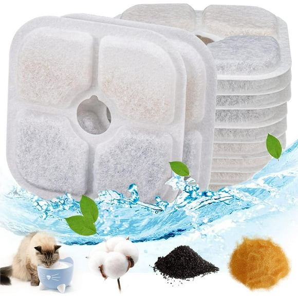 Filtre Fontaine Eau Chat Filtre Fontaine Chat Lot de 12 Filtre Fontaine à Eau pour Chat Compatible avec Catit Pixi 43717 pour Fontaine à Eau et Chat pour Animaux de Compagnie de 2,5 L