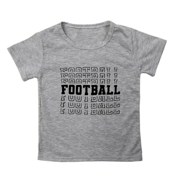 AOMPMSDX Shirts For Teen Kids Child Short Sleeve Rugby Football Letter Prints T Shirt Boys Girls Fans Gift Tops GY5 4 Years-5 Years