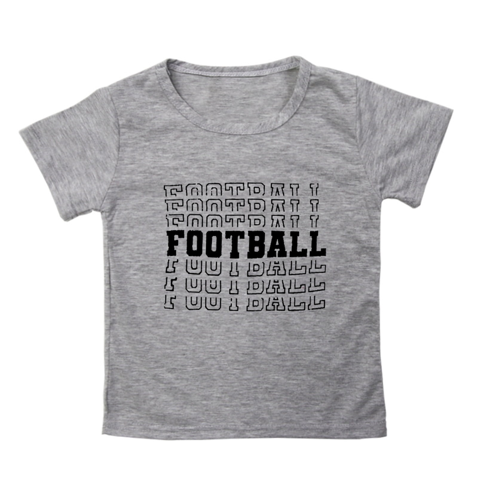 Boy Shirt Kids Child Short Sleeve Rugby Football Letter Prints T Shirt 1-2 Years