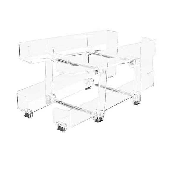 Can Dispenser Storage Organizer Bins Adjustable Rolling Can Organizer with Two Tiers Rolling Jar Boxes Kitchen Storage