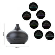 EcoGecko Dark Wood Grain Look Essential Oil Diffuser, Ultrasonic Diffusing Cool Mist Humidifier with Timers for Office Home Bedroom Baby Room Study Yoga Spa, with Timer and 7 Color Night Light