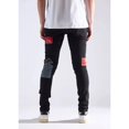 thumbnail image 3 of Embellish NYC Men's Rip & Repair Patchwork Distressed Skinny Fit Denim Jeans (30, Black), 3 of 5
