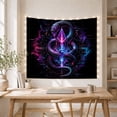thumbnail image 5 of Scaled Serpent Coiled With Figure Eight Configuration Around, Mystical Fantasy for Space Lovers, Galaxy Room Decor, Housewarming Gift, Tapestry Wall Hanging for Bedroom and Dorm, 5 of 7
