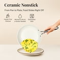 thumbnail image 4 of Gotham Steel Diamond Hammered Nonstick Pots and Pans 10 Piece Ceramic Kitchen Cookware Set Cream, 4 of 8