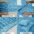 thumbnail image 3 of Lux Decor Collection Bed Sheets, Microfiber Upto 16 Inch Deep Pocket Twin Sheets Set - Floral, Blue, 3 of 9